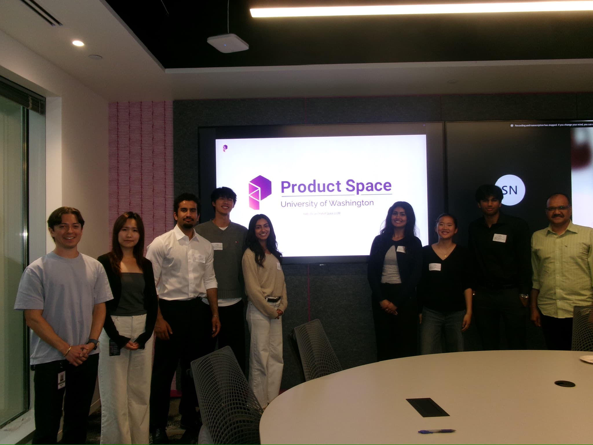 A team presenting research findings